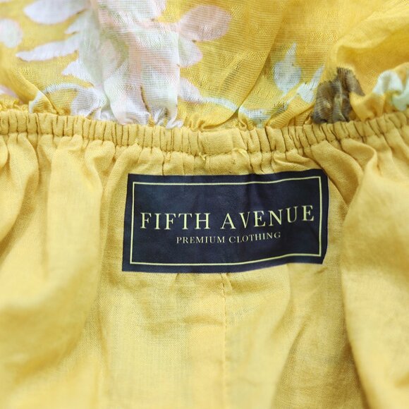 Boho Chic Mustard Floral Dress with Ruffle Detail - Picture 4 of 5